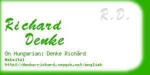 richard denke business card
